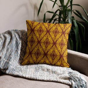 christin pillow on a couch