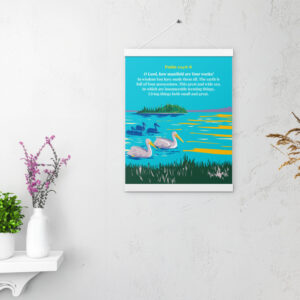 Psalms 104:24-25 divine creation poster.